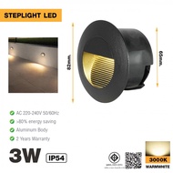 LOCAL789 EILON 3W Step Lamp Warm Light Model Tl-707/BK Black Shop In
