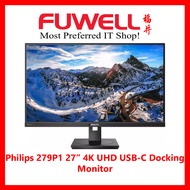 FUWELL- Philips 279P1 27" 4K UHD USB-C Docking Monitor [3-Year Warranty]