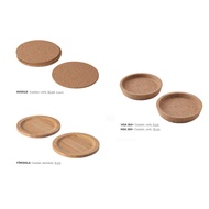 Coasters, 2 pcs, cork, 9 cm 10 cm/ 365+