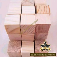 BLOCK 5 X 5 X 5 CM CUBE BLOCK, WOODEN CUBE BLOCK, EXPLORATION EDUCATIONAL TOY.