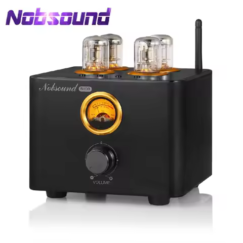 Nobsound B100 HiFi Bluetooth 5.0 Valve Tube Amplifier Optical/Coaxial Integrated Amp Audio Receiver