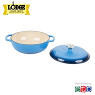 Lodge 3 Quart Blue Enameled Cast Iron Dutch Oven