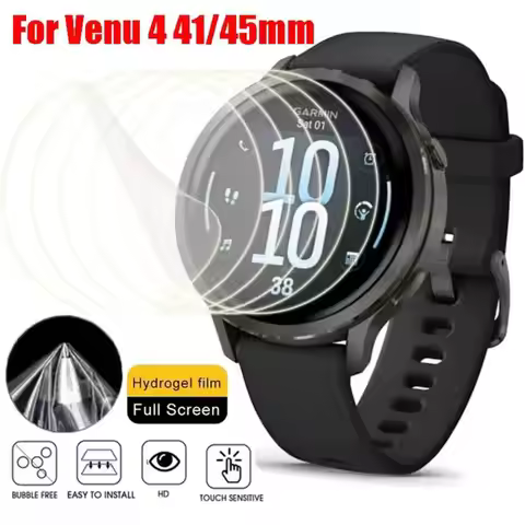 5 Pcs Hydrogel Film For Garmin Venu 4 45mm 41mm Venu 3 3S Anti-Scratch Protective Cover Screen Prote