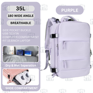 MR 15.6/16.1 Inch 35L Large Travel Backpack Woman Backpack Travel Beg Galas Belakang With Shoe Compa