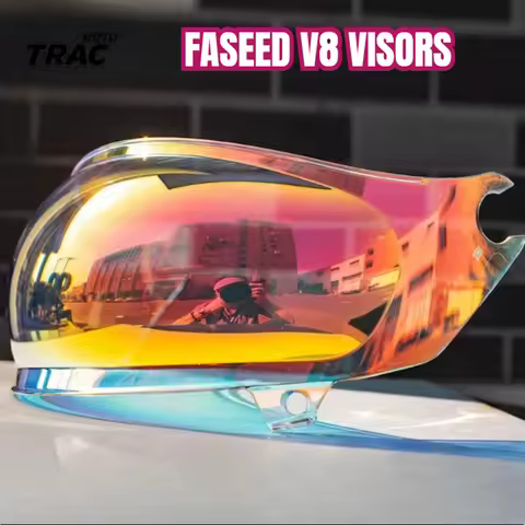 FASEED V8 Visors Helmet Lens Full Face Helmet Day and Night Café Rider V8 Color Bubble Mirror Replac