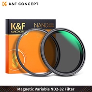 K&F Concept K&F Concept Magnetic Variable ND Filter ND2-ND32 (1-5 Stops) + Filter Adapter Ring Lens