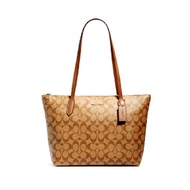 4455 ZIP TOP TOTE IN SIGNATURE COACH 4455IME74