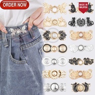 GG 1 Pair Trendy Retro Adjustable Jeans Waist Button Cute Flower Butterfly Rabbit Shape Tightening W