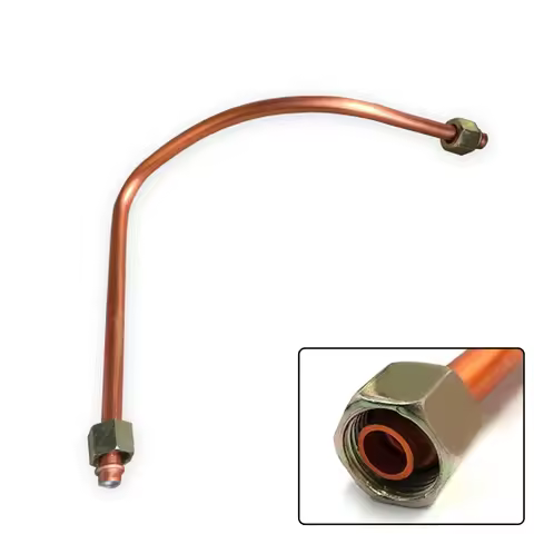 Exhaust Air Compressor Tube Copper Tone Direct Coupled Easy To Install Intake Pipe 10 X 450mm/0.4\" 