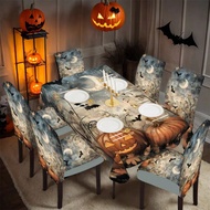 1/4/5/6/7/36pcs Halloween Theme, Jack - O'-Lanterns, Bats Printed Chair Covers / Chair Cover Set, Su