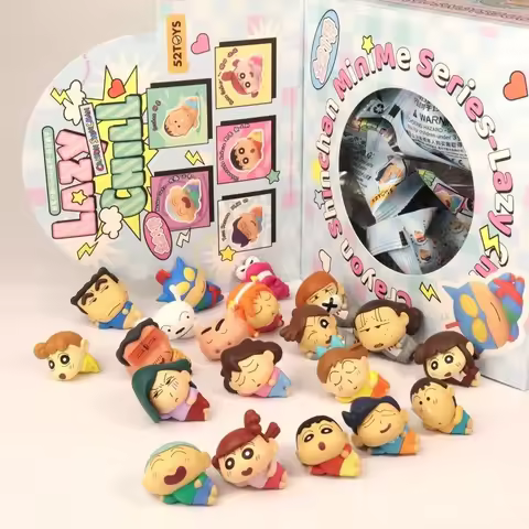 52TOYS Crayon Shin Chan MiniMe Lazy Chill Blind Box Kawaii Desktop ornament Decor Cute Collectible T