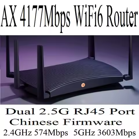 2* 2.5G RJ45 Port, 5 Antennas WiFi6E Wireless Mesh VPN Router Wi-Fi 6 AX4200, 802.11AX ,2.4GHz 574M