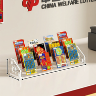 MENGBINFEN | Lottery Scratch Card Display Rack Step Design High Capacity Acrylic