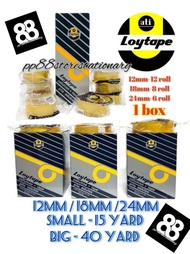 Loytape Cellulose Tape (Small/Big)15 & 40Yard(1 Box)