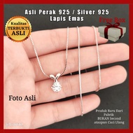 Kalung Wanita Perak Sterling Silver 925 Lapis Emas Putih Murni Bersurat Perhiasan Kalung Dan Liontin