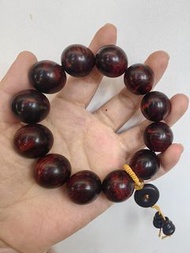 天然印度老樹小葉紫檀木佛珠手串秒沉水