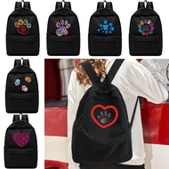Travel Backpack Woman Bagpack Travel Woman Beg Perempuan Travel Canvas Backpack Women Footprints Pat