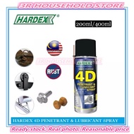 Hardex Multipurpose Penetrant & Lubricant Spray 4D 200ml & 400ml / MINYAK 4D