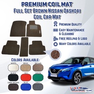 NISSAN QASHQAI Premium Customized Single Color Coil Car Mats | Car Floor Mats / Carpet Carmat