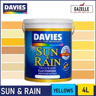 Davies Sun &amp; Rain Acrylic Elastomeric Paint - Yellows 4L