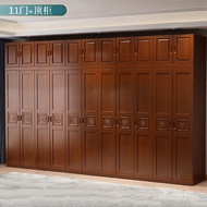 Flat Door Chinese Bedroom Wardrobe Rubber Wood Storage Five Doors Wholesale Six Doors Solid Wood War