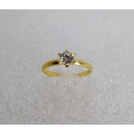 Emas 916 cincin Batu permata zicon