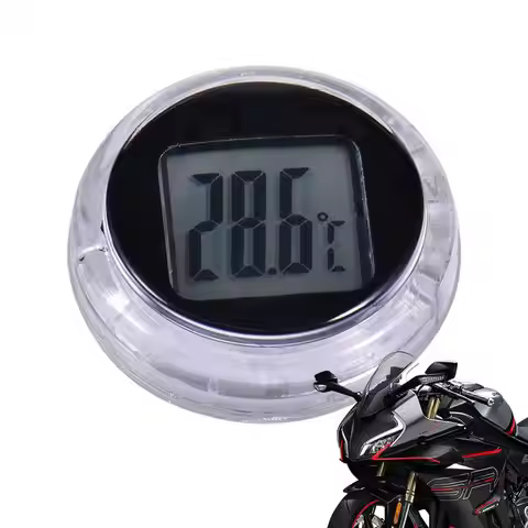1pcs Mini Motorcycle Temperature Gauge Waterproof Stick-On Temperature Meter Gauge Household Stick-O