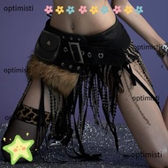 OPTIMISTI Faux Fur Splicing Belts, Chic Gyaru Mini Bag Belt, Women Fashion Trendy Design Y2K Plush W