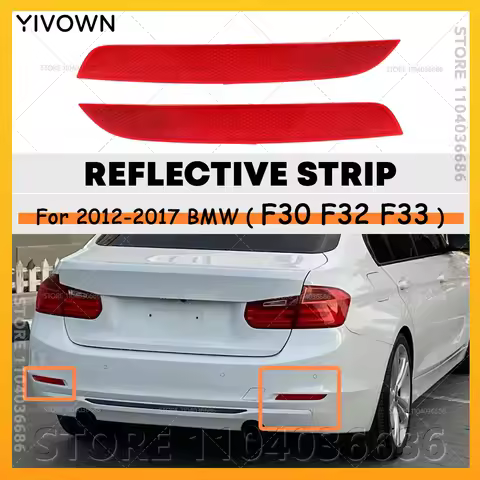 For 2012-2017 BMW F30 F32 F33 320i 328i 335i 428i 430i 435i 440i 328d Rear Bumper Reflective Strips 