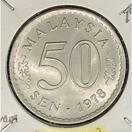 ( Syiling ) 50 Sen 1978 ( UNC ) Malaysia Parliament House