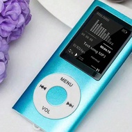 เครื่องเล่นเพลง/MP3 พกพา น้ำหนักเบา จอ TFT 1.8 นิ้ว สีน้ำเงิน รองรับการ์ดหน่วยความจำ 64GB โลหะบางอย่