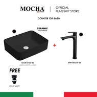 Mocha Counter Top Basin MAB7042-BL Ceramic Made Black Colour wash basin package toilet tandas