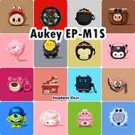 【imamura】For Aukey EP-M1S Case Cover Trendy Cartoon Soft Silicone Earphone Case Casing NO.1