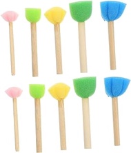 Tofficu 50 Pcs Sponge Stamp Flower Shape Drawing Stamps Trim Paint Foam Brush Acrylic Paint Kids Paint for Acrylic Painting Round Foam Paint Art Paint Child Wooden Painting Materials Mini