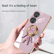 For Huawei P20 P30 P40 P50 Mate 20 30 40 Pro + Phone Case Precision Lens Protection Plating Astronaut Stand Soft Silicone Cover