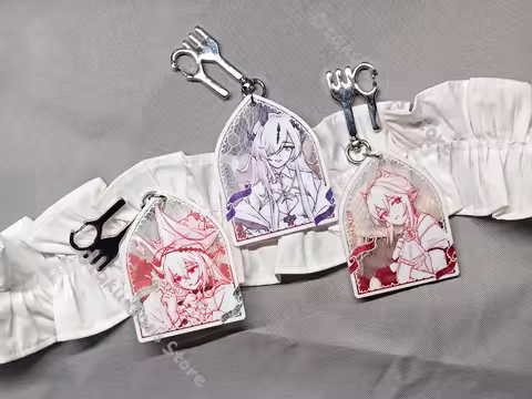 Arknights Entelechia Eblana Skadi The Corrupting Cosplay Hanging Drop Acrylic Pendant Keychain Keyri