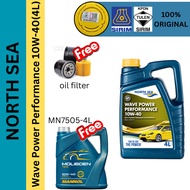 704757-4L North Sea Wave Power Performance 10W40 4L Semi Synthetic **Free**(Engine Oil 4L 10w40 x1**