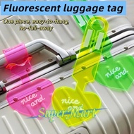 Baggage Tag Colorful Fluorescent Airplane Suitcase Tag PVC Travel Anti-lost Luggage Tag