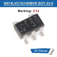 20ชิ้น SN74LVC1G14DBVR C14ทำเครื่องหมาย SOT-23-5 C14J C14F C145 SOT23-5 5พิน SMD Single Mitt-Trigger