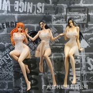 ♝27cm Anime One Piece Nami Nico Robin Boa Hancock Sexy Bath Towel Detachable Figure Pvc Model Toys C
