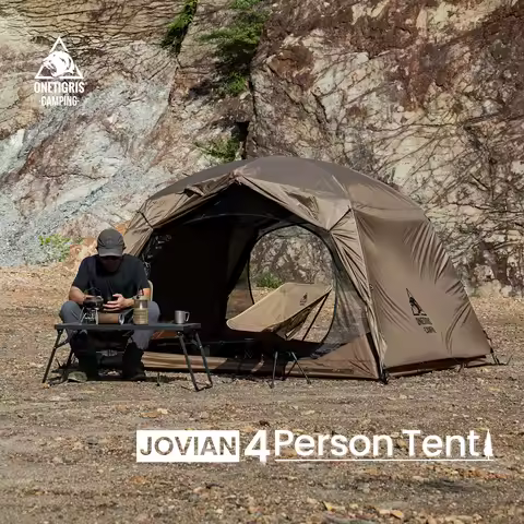 OneTigris JOVIAN Camping Tent 3-Season 4-Person Outdoor Backpacking Shelter With Tent Bottom Waterpr