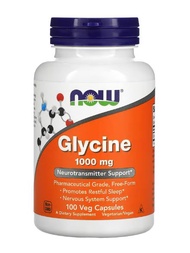 NOW Foods, Glycine, 1,000 mg, 100 Veg Capsules
