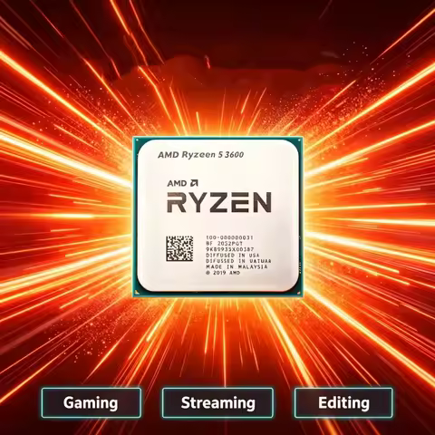 AM4 Mainboard Matching Processor AMD Ryzen 5 3600 65W TDP Tray Desktop CPU Without Cooler For Multi 