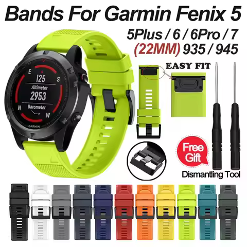 22MM Bands For Garmin Fenix 5 Watch Band Straps Fenix 5 5X 5S Plus 6X 6 6S Pro 7 Forerunner 935 945 