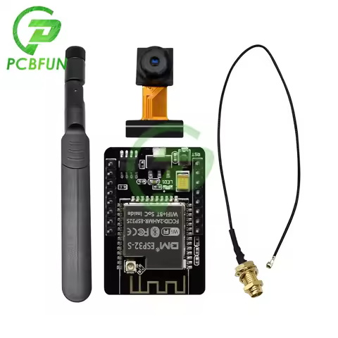 ESP32-CAM 5V WIFI Bluetooth Development Board+OV2640 Camera 2.0MP+8dBi Dual-Band Antenna+ IPEX to RP
