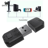 ตัวแปลงหูฟังไร้สายของ Data Frog ที่รองรับ Nintendo Switch Adaptador ตัวรับสัญญาณ USB ที่รองรับบลูทูธสำหรับ PS5ตัวควบคุม PS4