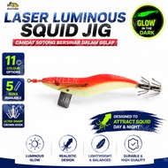 BOCEAN LASER Luminous Squid Jig Gewang Sotong Perambut Candat Sotong Mata Candat Sotong FISHING