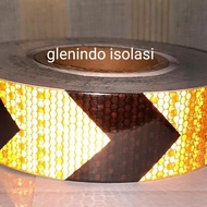 Scotlite Reflector Arrow Safety/ Sticker Police Line Arrow Yellow Black