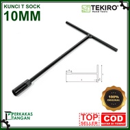 TEKIRO T-WRENCH 10 MM T-TYPE SOCKET 10 MM BLACK T-SOCKET WRENCH 10MM