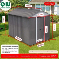 Outdoor tool shed, storage box, locker, outdoor metal shed
